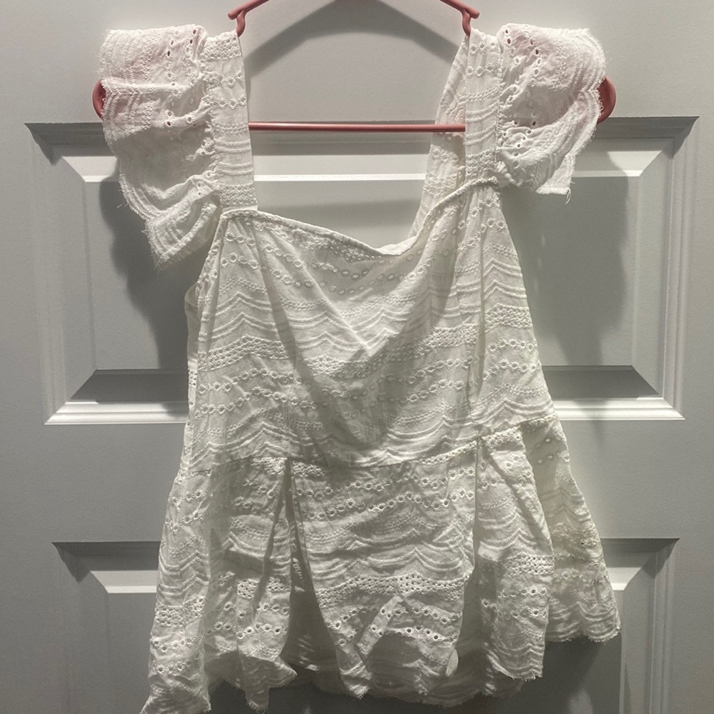 Shein Lace White Top Size Small